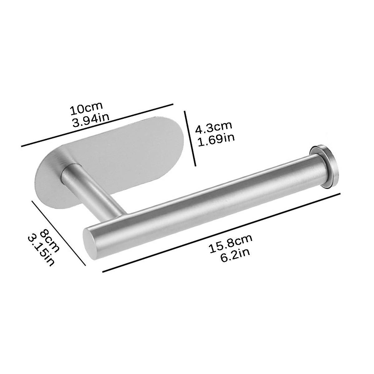 

Держатель для бумажных полотенец из нержавеющей стали, держатель для рулонов туалетной бумаги для кухни, ванной, туалета, удлиненная стойка для хранения серебряный