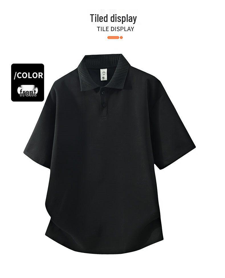 Summer 2026 Men's Ice Silk Quick-Dry Short-Sleeve Lapel Polo Shirt