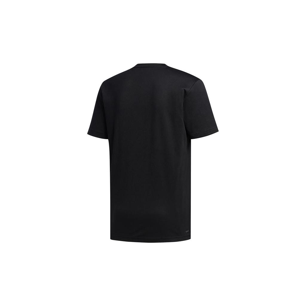adidas T Shirts Men's Black Crew Neck Moderate Straight Fit FL0286