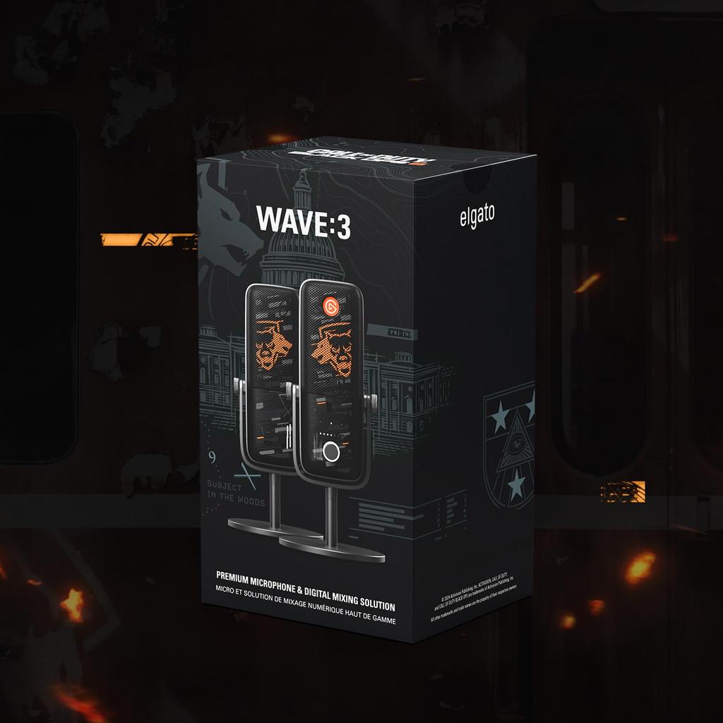 Elgato Premium USB Capacity Call of Black Ops 6 Special and Home Office Free Mixer Sound Effects No Plug Play Compatible Wave3 - Microphone, Duty®