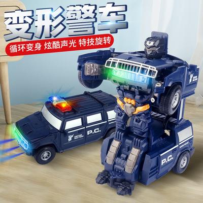 Elektrisches Universal-Deformationsauto 3D-Projektion mit Musiklicht-Deformationsroboter-Modell-Spielzeugauto