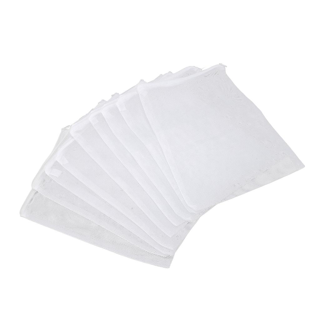10Pcs Aquarium Filter Media Bags with Zipper Reusable Fish Tank Fine Mesh Bags for Activated Carbon