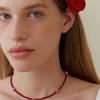 LOVE ME MONSTER 5 Rose Crystal Choker_2Color