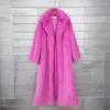Cappotto Lungo Spesso da Donna in Ecopelliccia con Revers – Soffice Design Imitazione Toka per l'Inverno