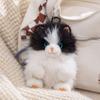 Simulation Cat Plush Doll Pendant Soft Long Hair Cat Keyring Backpack Charm Bag Pendant  Kids