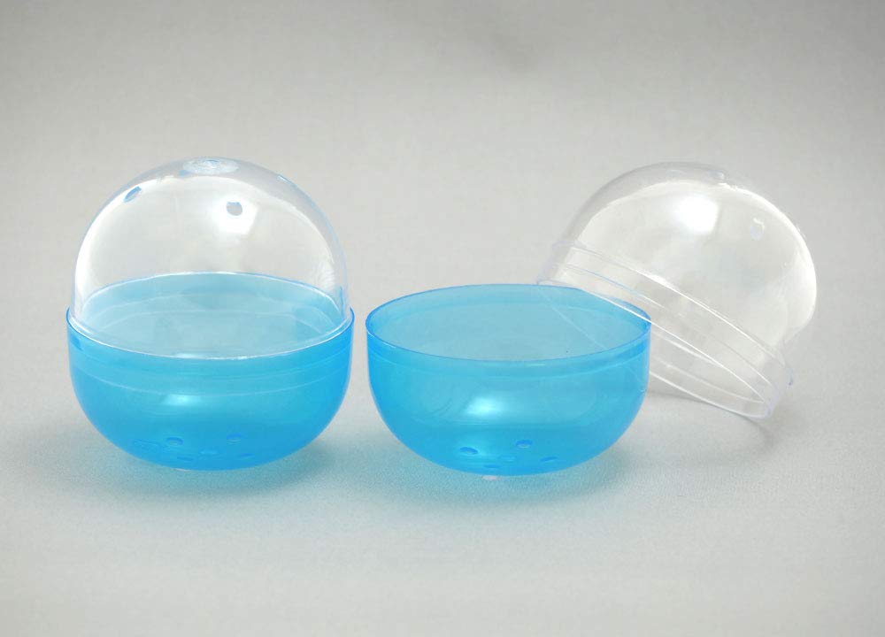AMUSE 65mm Empty Capsules, Gachapon Capsules, Made In Japan, 4 Assorted Colors (Red, Blue, Yellow, Green), Pack of 50