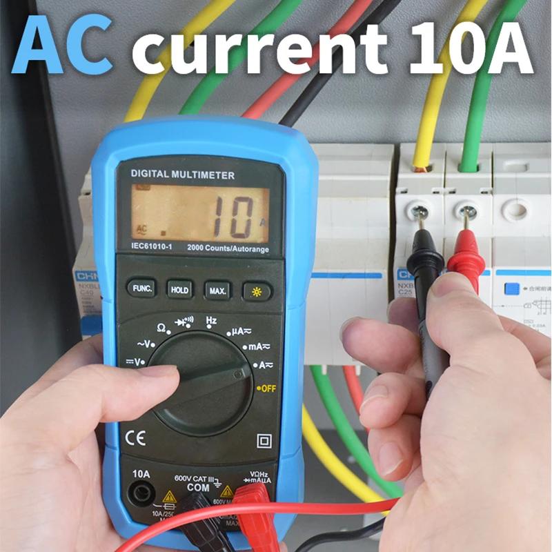 LCD Digital Multimeter AC DC Voltage Diode Freguency Multitester Current Tester Backlight Display with Buzzer Multimeter