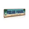 Metal Wall Art Palm Tree Surfboard Retro Sign Home Decor