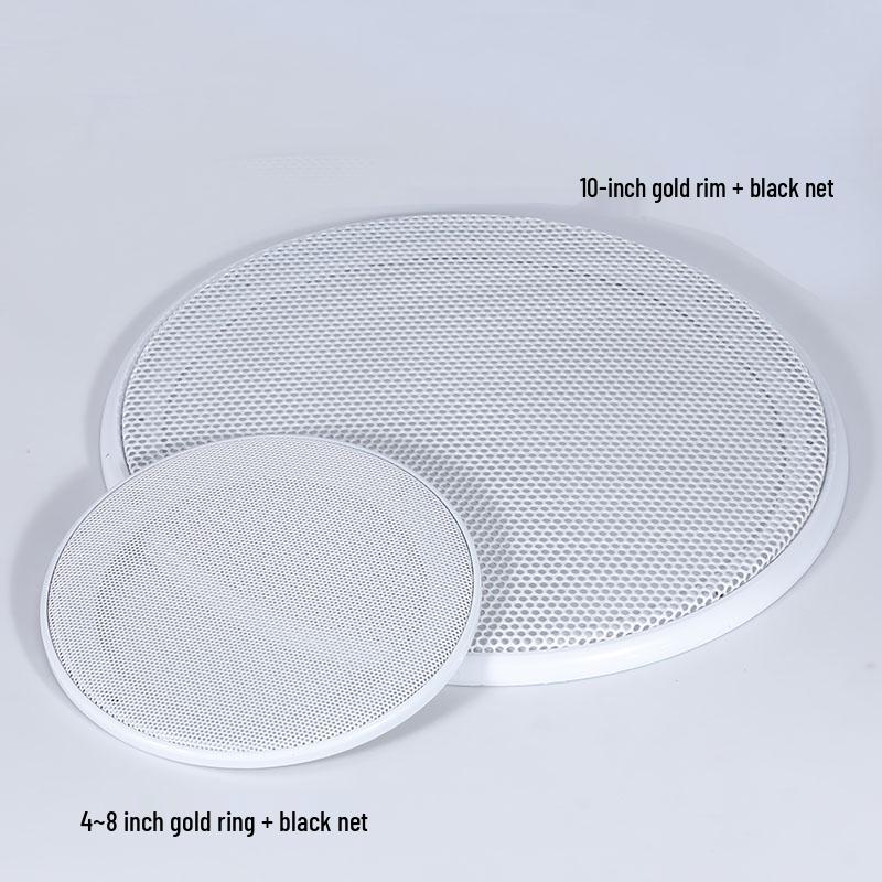 16# Multi-Size Speaker Horn Grille: 4-10 Inch Decorative Ring & Dust Cover with Metal Mesh