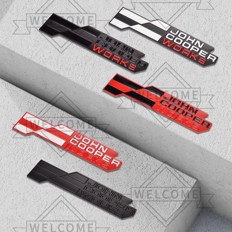 3D Car Stickers John Cooper Works Grille Emblem Auto Body Badge Trunk Decal For Mini Cooper S ONE J01 U25 F57 R53 R55 R56 R58