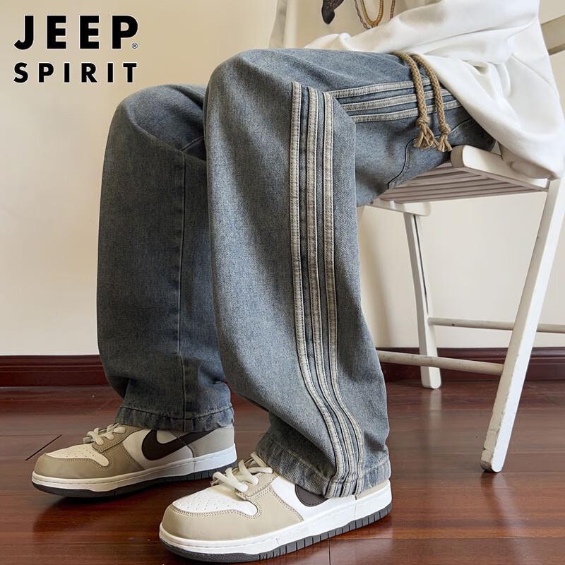 JEEP SPIRIT Men's Straight Loose Fit Jeans