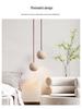 Yellow Travertine Pendant Light - Retro Cream Wabi-sabi Style for B&B, Restaurant, Bedroom, or Bedside.