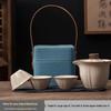 Ru Kiln Style Portable Kung Fu Tea Set