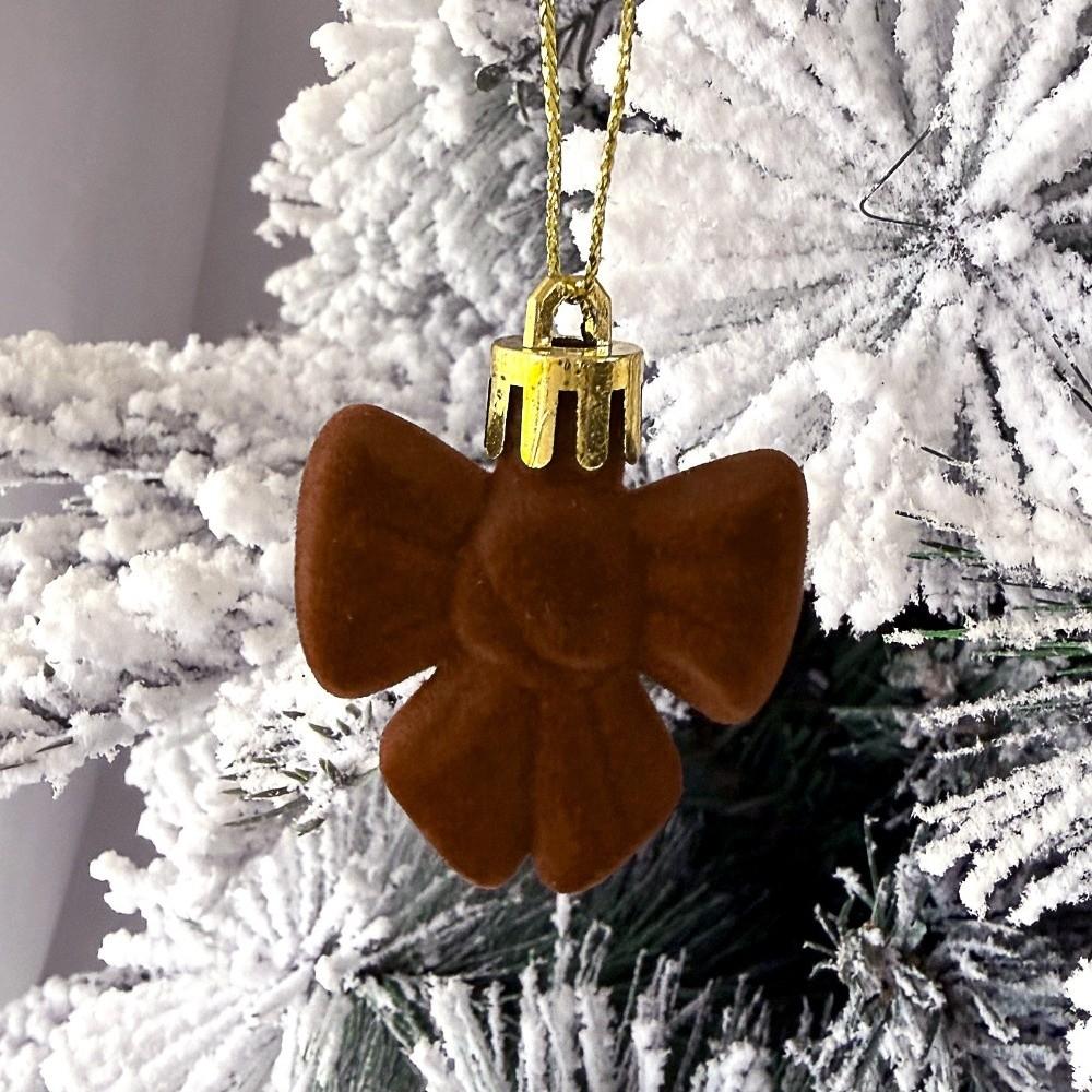 35PCS Velvet Bows Christmas Tree Ornaments Five-Pointed Stars Christmas Ball Home Holiday Decor