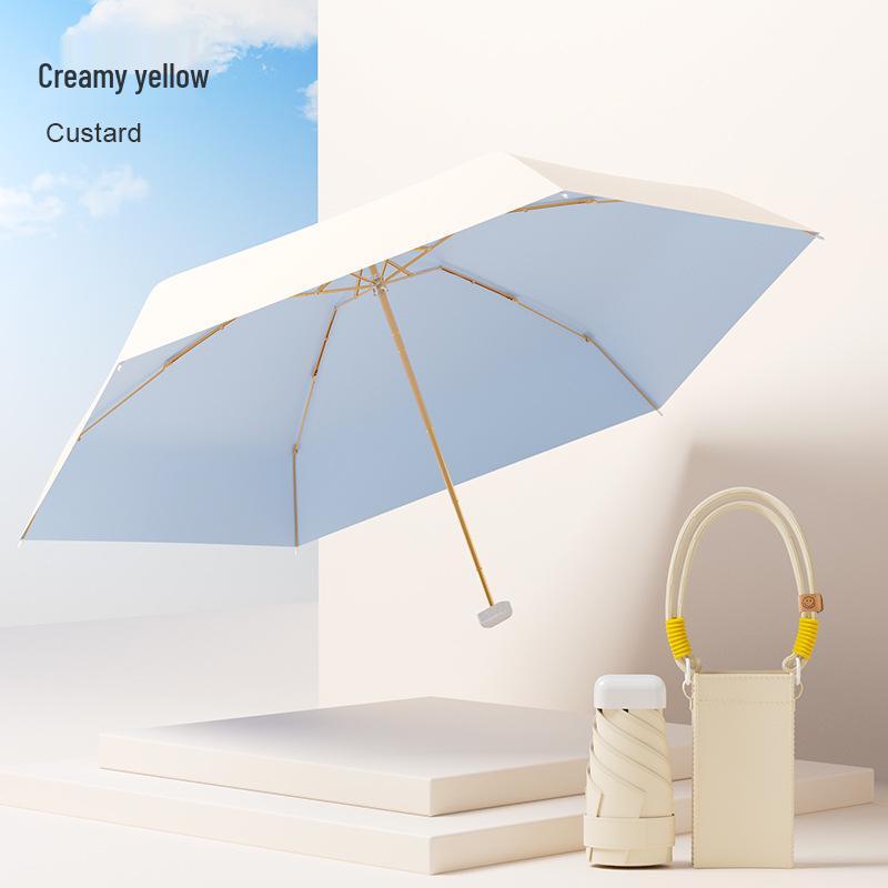 Women's Mini Anti-UV Sunshade Umbrella - Portable, Dual-Use for Sunny & Rainy Days
