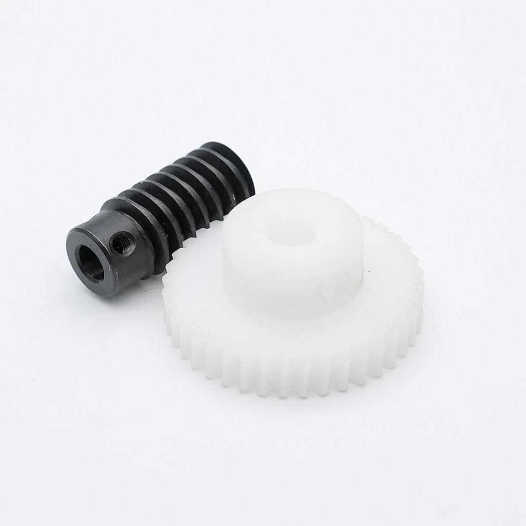 0.8M 1:1 Standard Precision Worm Gear Set POM 20/30/40/50 Teeth Turbine Quality Parts 5/6MM Reducer Lightweight Low Noise