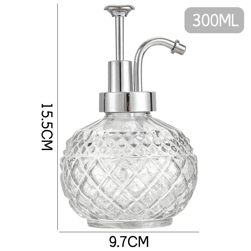 Sticla de pulverizare din sticlă cu relief nordic Pulverizator de ceață pentru casă vintage Pulverizator de grădină tip pneumatic Accesorii pentru baie Sticle de igienizare