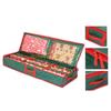 KX4B Holiday Themed Wrapping Paper Portable Storage Solution Durable Fabric Design For Seasonal Decorations