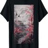 Japan Sakura Garden Mountains And Cherry Blossoms Woodblock T-Shirt(20)