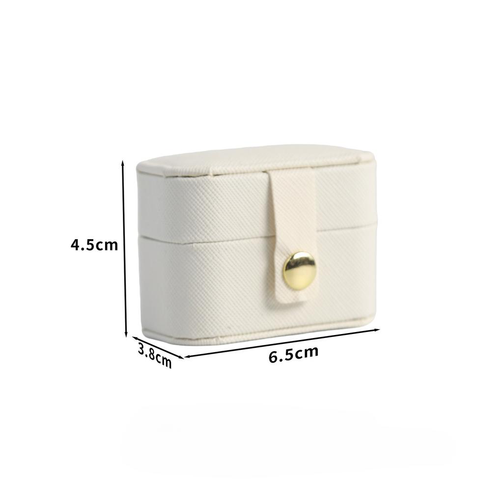 Ring Portable Small Jewelry Storage Box for Women Travel Simple Leather Ring Earrings Storage Box Organizer Display Gift Bag