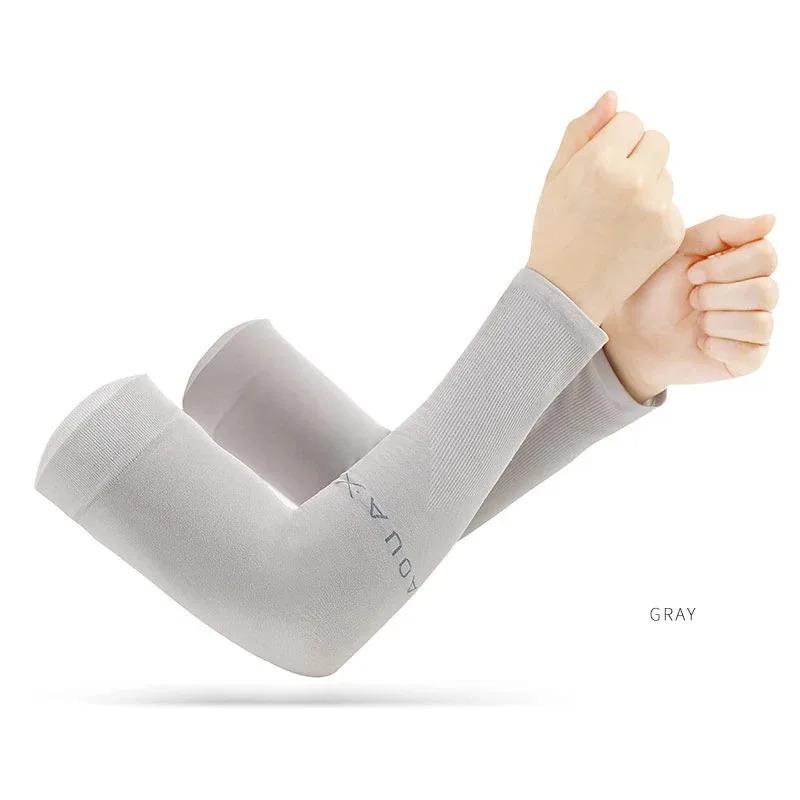 1/2pcs Summer Ice Silk Long Sleeves Anti-Sunburn Arm Cover Men Women Cuff New Cool Hand Sleeves Anti-UV Cycling Arm Sleeve