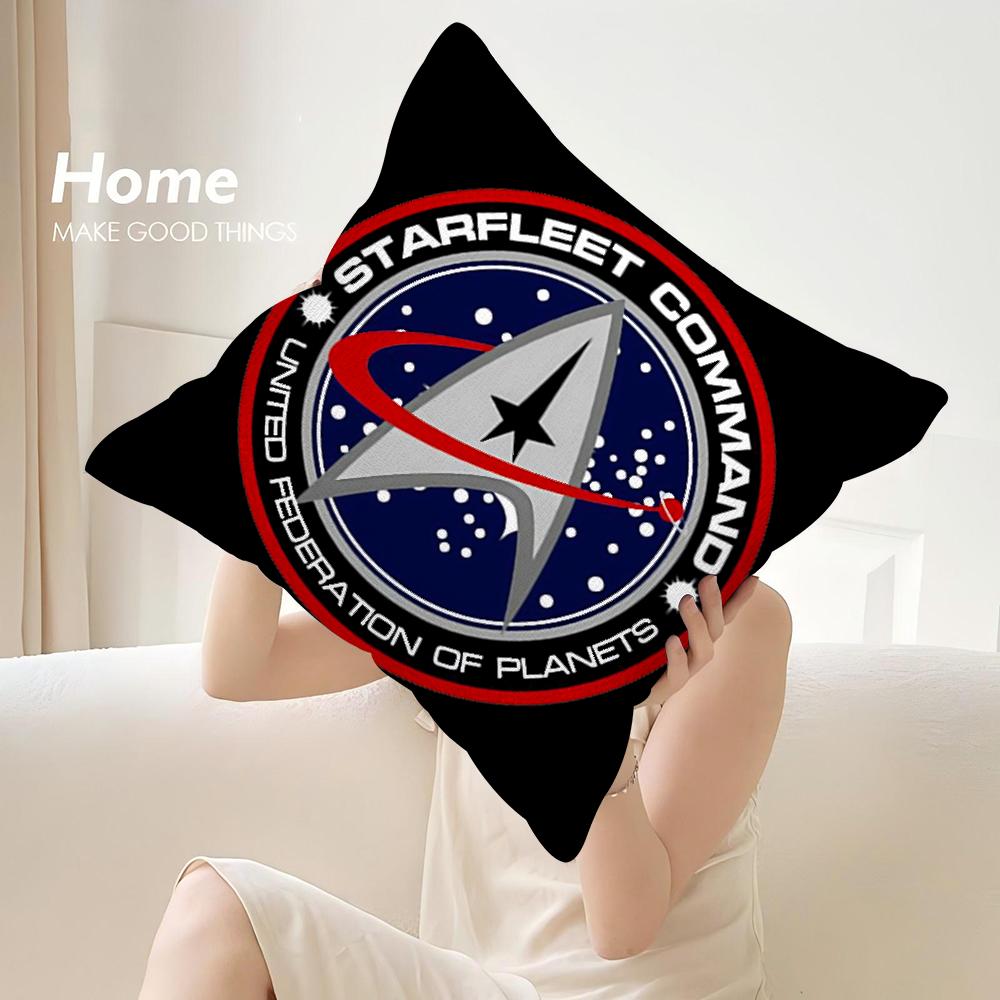 S-Star T-Trek Schiff Film Kissenbezug Sofa Dekorativ Zuhause Doppelseitiger Druck Plüsch Quadratische Wurfkissenbezüge Kissen Dekor