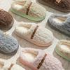 Cotton slippers thickened autumn and winter home warmth velvet home thick-soled plush cotton shoes wear non-slip shoes outside