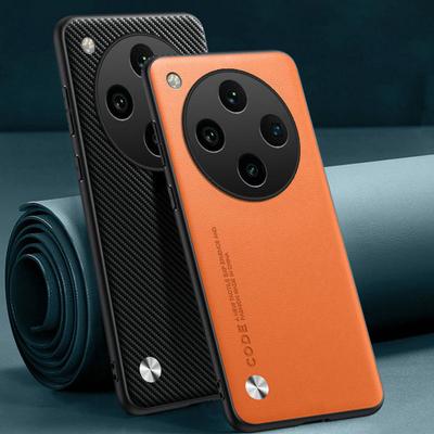 Para OPPO Find X8 5G Funda Rígida de Cuero PU de Fibra de Carbono, Funda Rígida Antigolpes Mate Para OPPO Find X7 Ultra