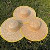 Summer Outdoor UV Protection Sun Hat Large Wide Brim Natural Wheat Straw Handmade Woven Hat for Men & Women Farming Work