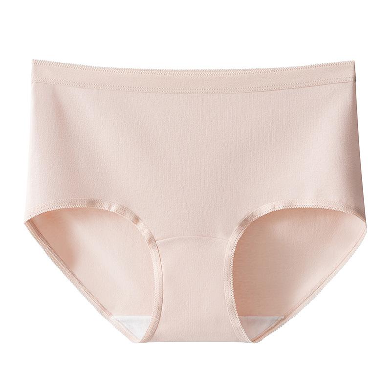 Damen Frühling und Sommer Neue Atmungsaktive Baumwoll-High-Waist-Slips in Übergröße