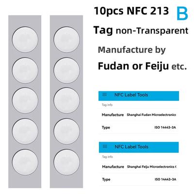 10 buc. Ntag213 Ntag215 Nfc Tag Sticker 13,56 Mhz Iso14443A Etichetă Telefon disponibilă Etichetă adezivă RFID