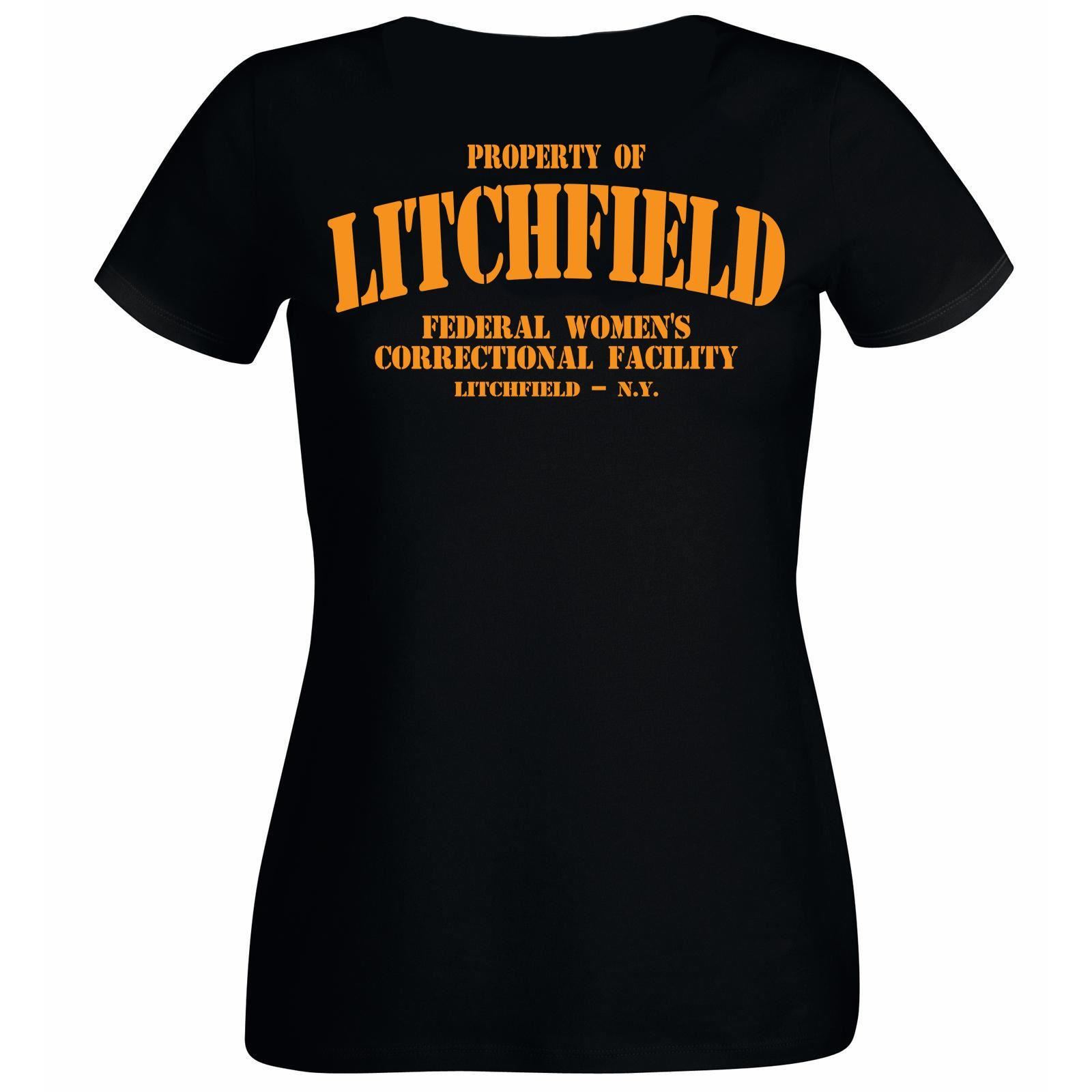 Unisexs Property Of Litchfield Correctional Facility Prison Lady Fit TShirt S