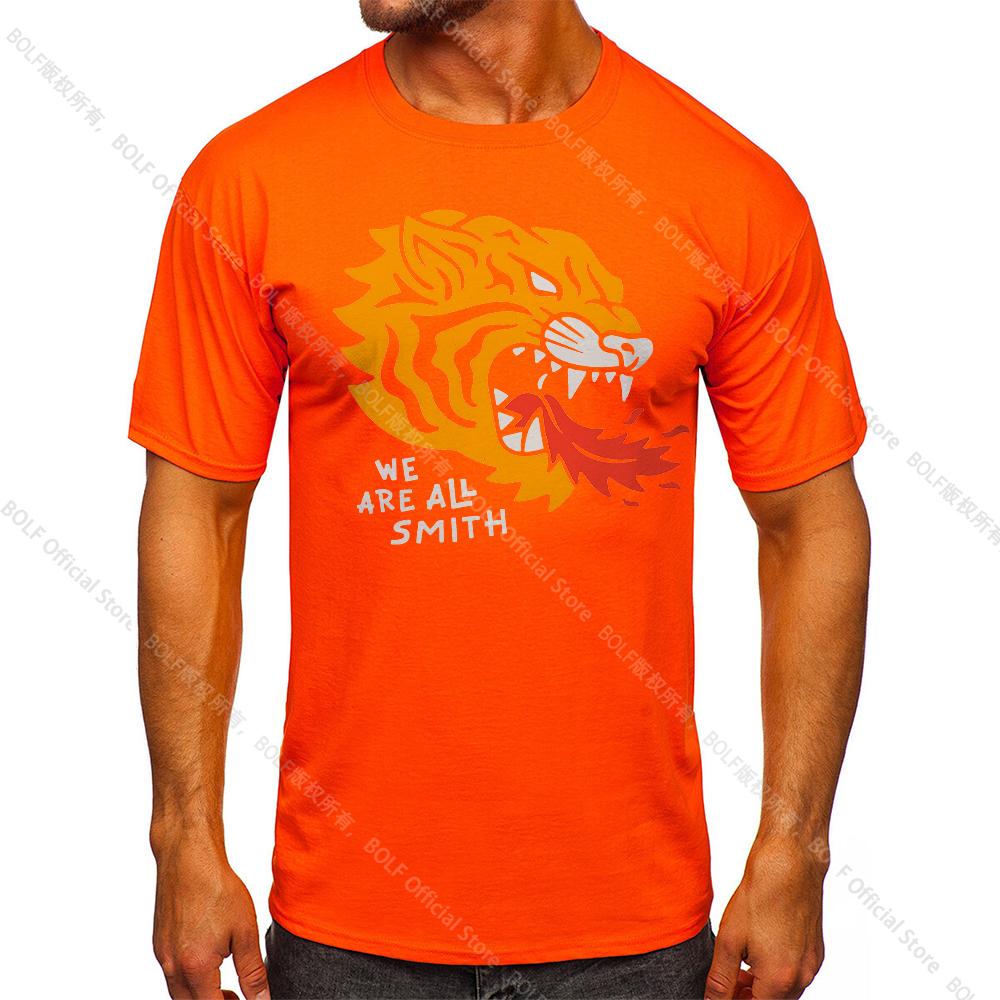 Men's We Are All Smith Tiger Vintage T-shirt Sport 100% Cotton Print Oversized Tees for Men Women Sportswear Tops