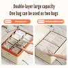 Double layer splicing PU clothing organizer large capacity miscellaneous blanket storage box household clothing seasonal storage