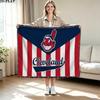 Cleveland Indians Print Flannel Blanket High Quality Warm Comfortable Cover for All Seasons Perfect for Gifts Home Decor