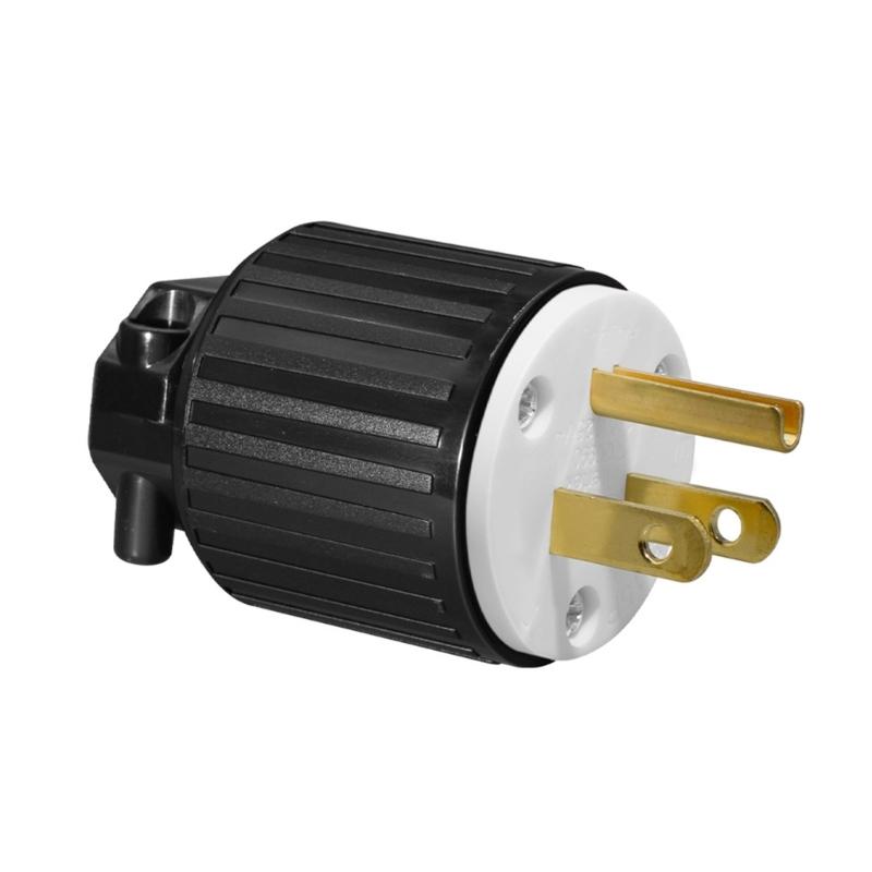 15A NEMA5 15P Male Connector 125V 15A Industrial Grounding and Not Assembly Male Plug