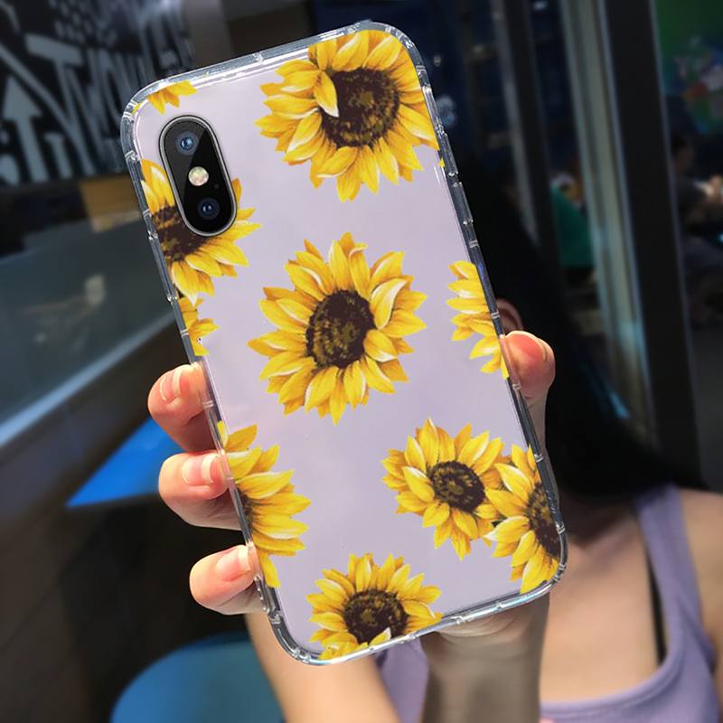 

Летний чехол для телефона с цветами ромашки, прозрачный чехол для iPhone 11 12 mini pro XS MAX 8 7 6 6S Plus X 5S SE 2020 XR iPhoneXR