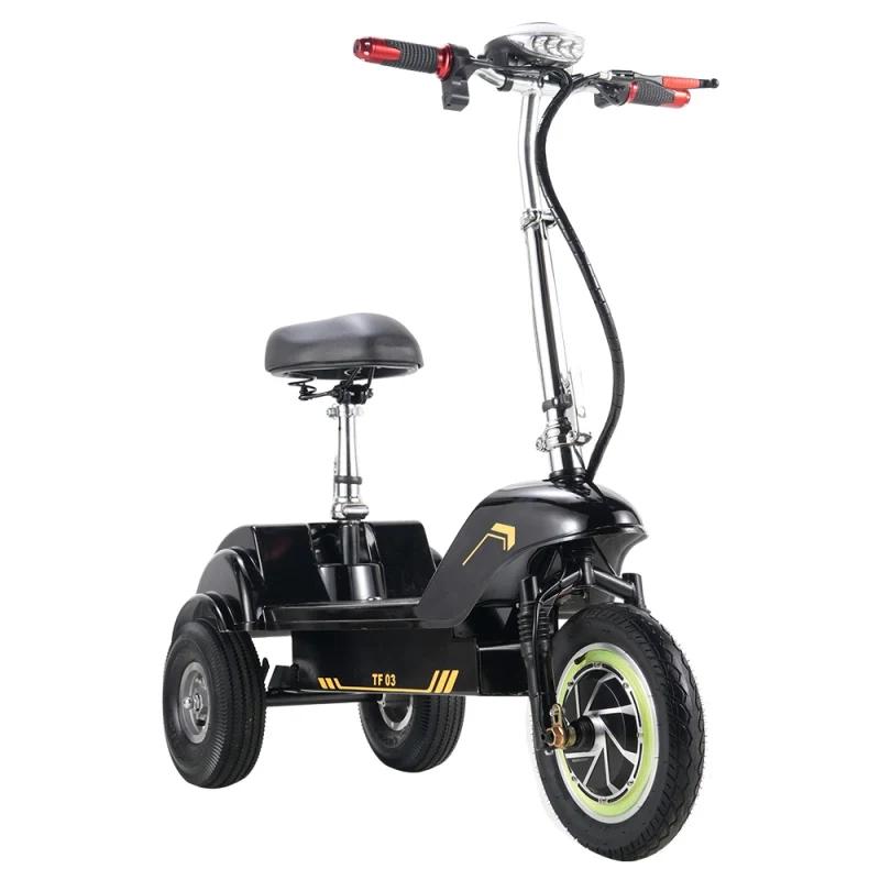 TWOFISH TF03 Elektrische Scooter met Afneembaar Zadel, 350W driewieler 48V 15Ah Batterij