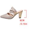 Plus Size Shoes for Women 2026 Summer Fashion Women Slip on Platform Pointed Toe 36-42 High Heel Sandals Women Shoes