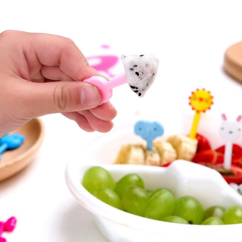 Fruit Fork Mini Cartoon Kids Fruit Pick Toothpick Bento Lunches Party Decor