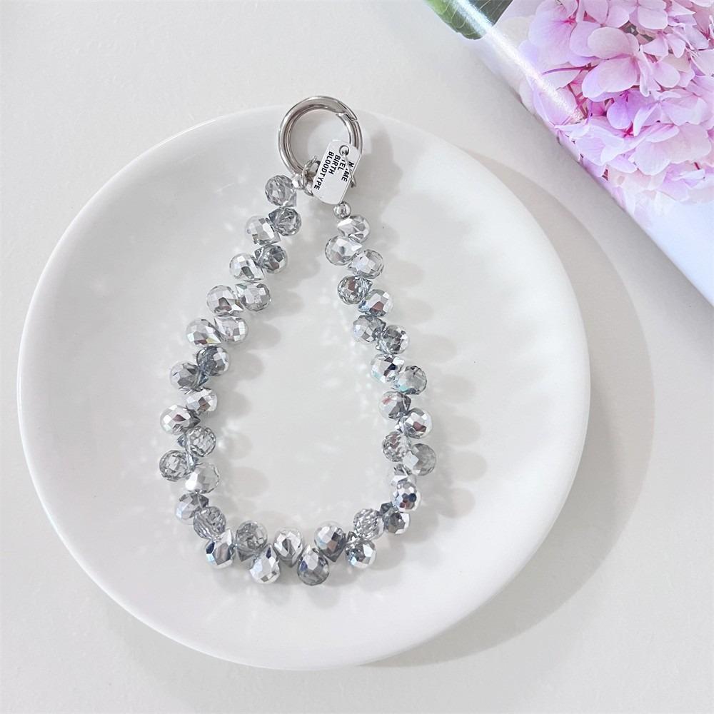 Glitter Crystal Bead Pendant Transparent Bag Pendant Stylish Wrist Crystal Chain  for Women Girls