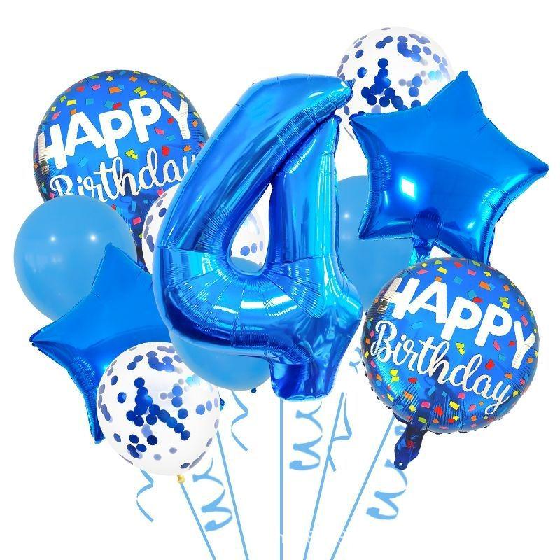 32" Blue Star Aluminum Foil Balloon Set for Birthday Party Decor