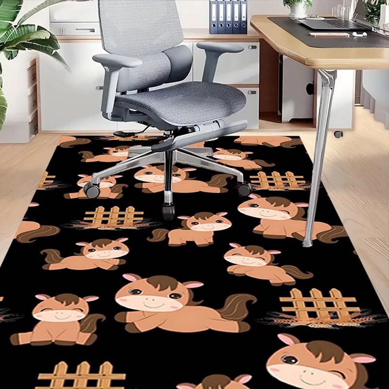 1PC Horse Farm Non-Slip Floor Carpet Compatible for Office&Living Room&Bedroom&Dining room - Flat-Weave Machine-O355