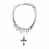  Exaggerated Retro Fringe Cross Clavicle Chain Women European Cross-border Original Gothic Punk Daily Party Neck Accessory Gift