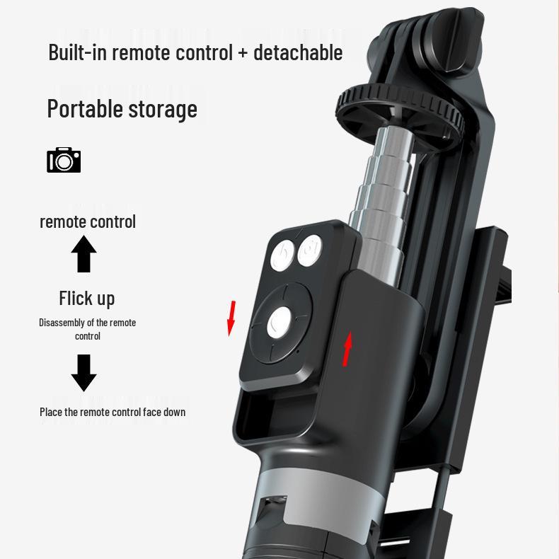 Anti-Shake Extendable Bluetooth Selfie Stick Tripod for Live Streaming and Travel A12