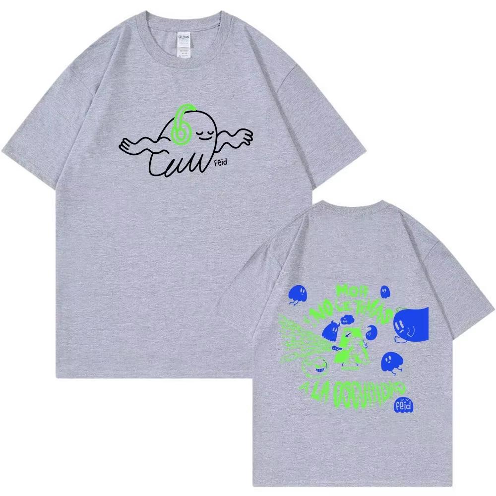 Feid Ferxxo No Le Temas A La Oscuridad TShirts Men Women Fashion Harajuku ONeck Short Sleeve Male Top Fans Gift Streetwear