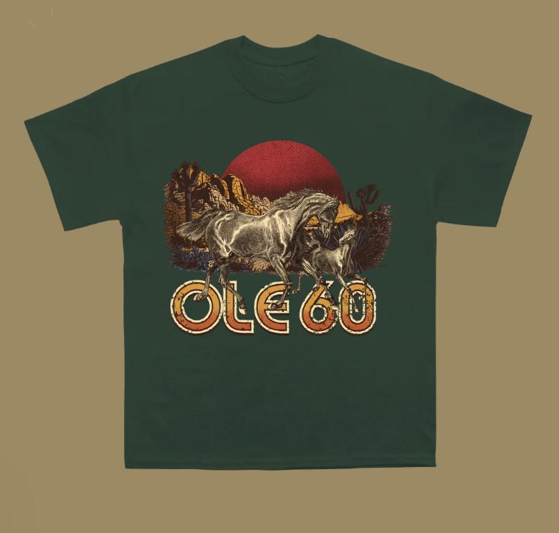 

Ole 60 band Horses forest green Unisex T-Shirt Full Size S to 5XL UB398 4XL