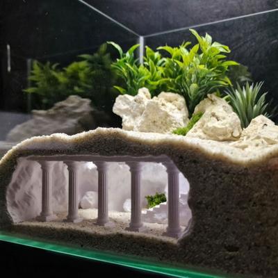 Roman Column Aquarium Tunnel Under Gravel Cave Tunnel Fish Tank Decoration Fish And Shrimp Hideout for Betta Cichlid Kuhli Loach