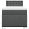 Maison Exclusive - Sommier à lattes de lit avec matelas Gris foncé 80x200 cm Tissu
