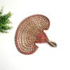 Colorful Hand-woven Straw Fan Bohemian Cattail Fan Durable Decorative Handmade Fan  Photo Prop